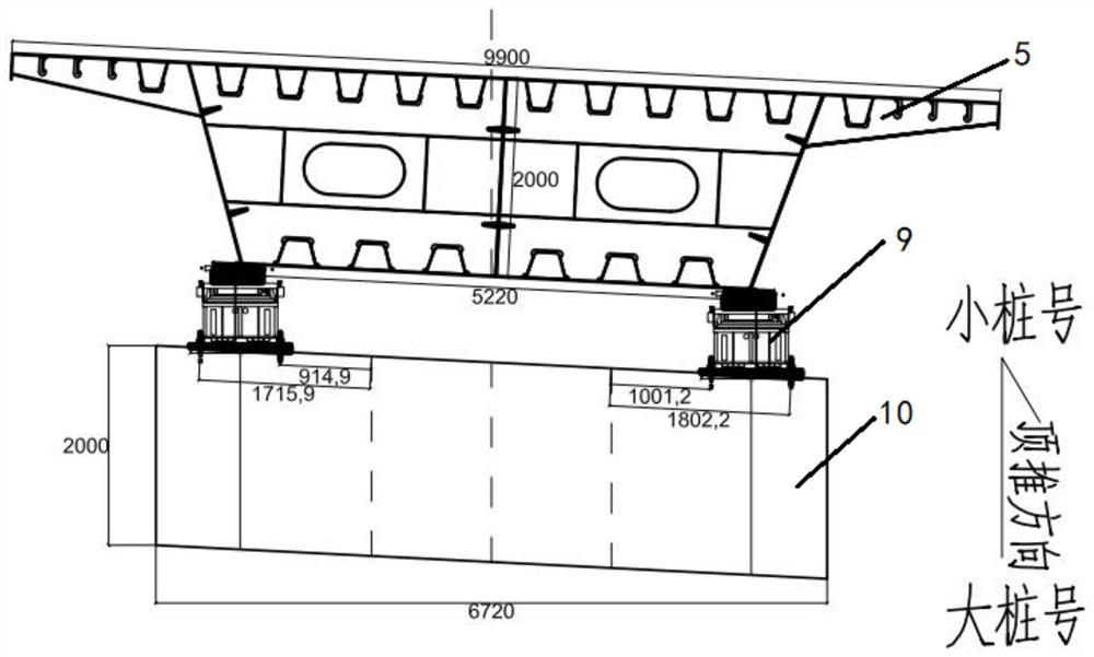 Construction method of jacking for large super-high and small radius circular curved steel box girder