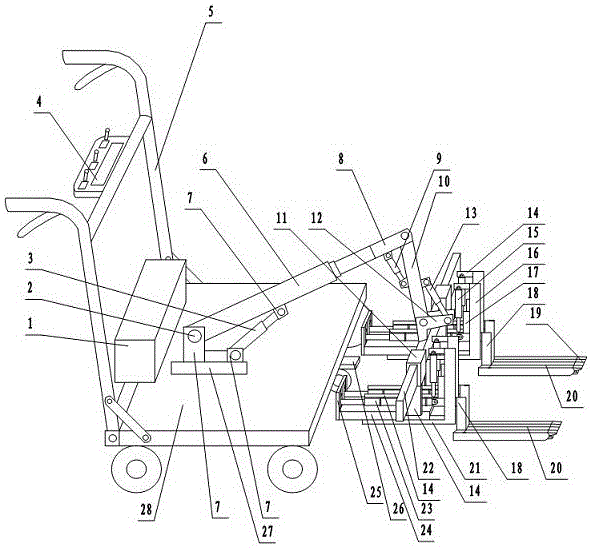 Lightweight combined fork arm vehicle