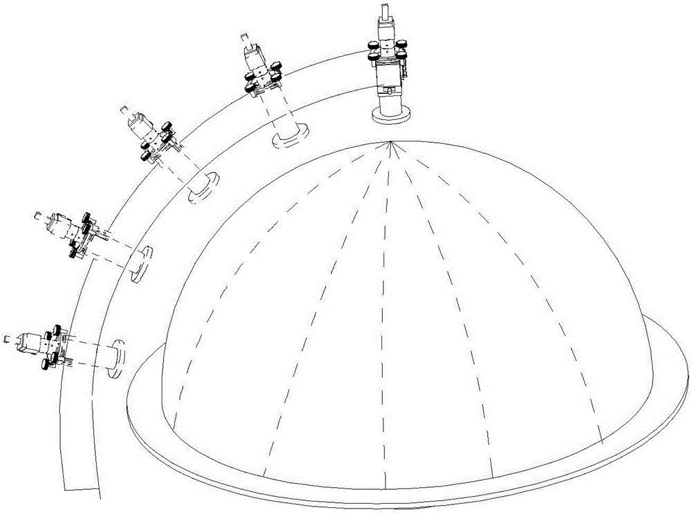 Double-spiral-arm type luneberg lens antenna