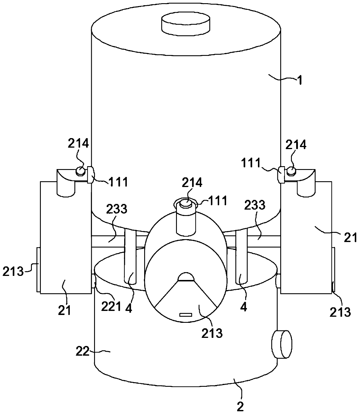 Domestic sewage dephosphorizing and denitrifying device for agricultural irrigation