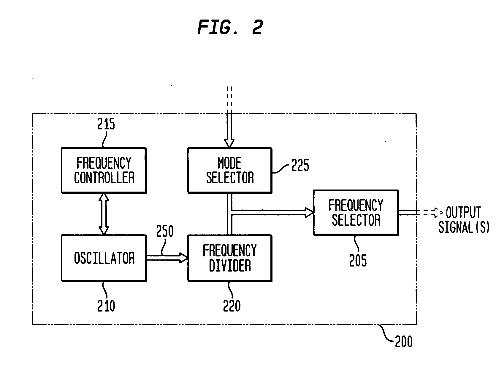 Multi-terminal harmonic oscillator integrated circuit with frequency calibration and frequency configuration
