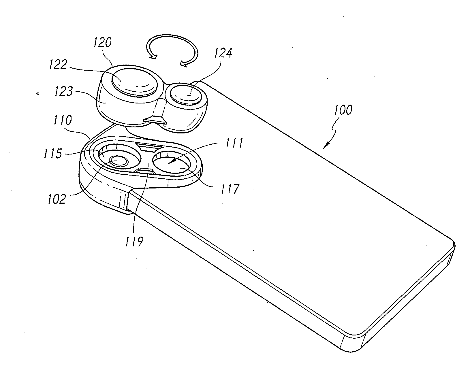 Removable lenses for mobile electronic devices