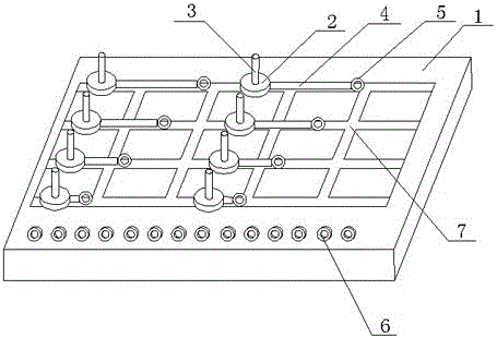 Adjustable thread tube carrying table structure