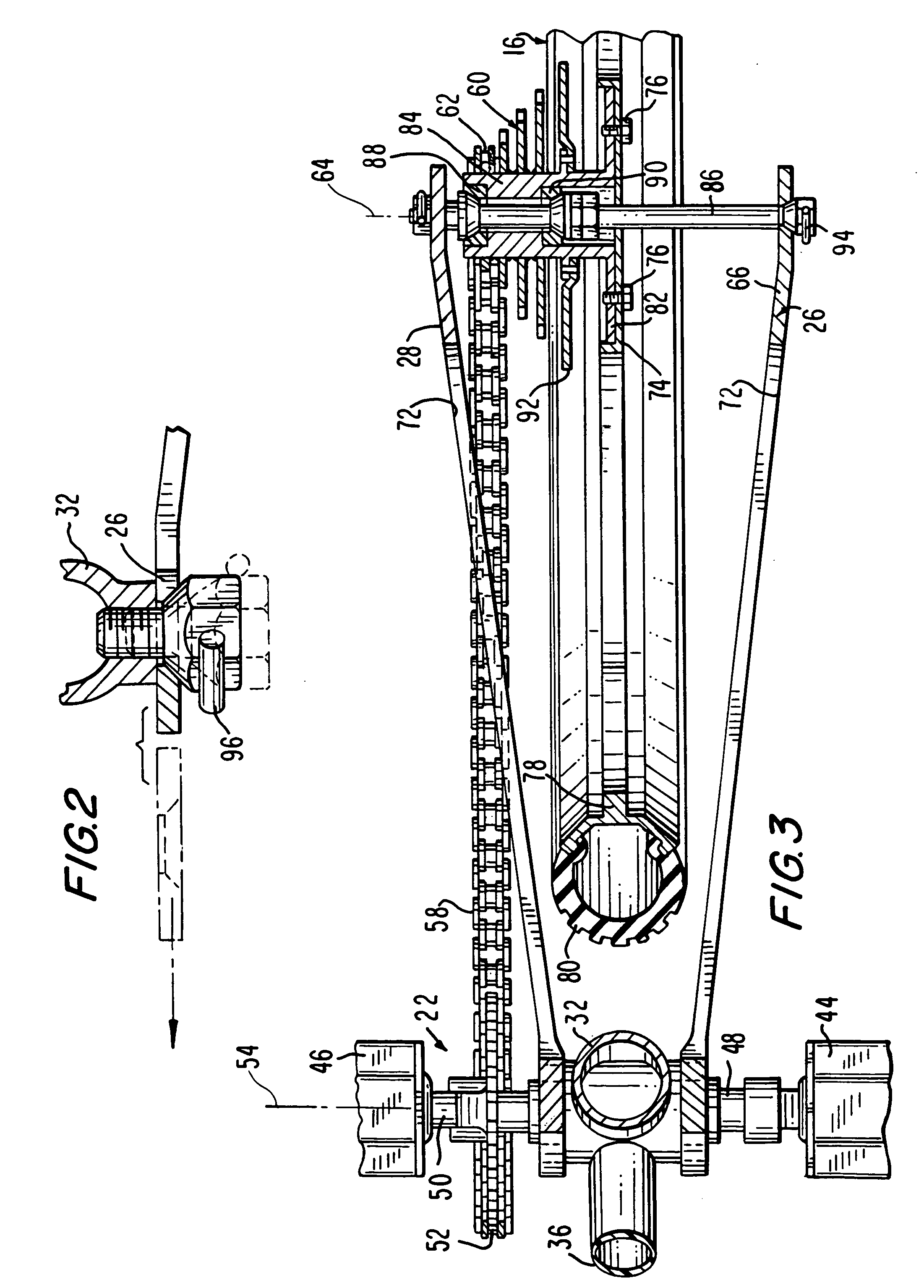 Foldable bicycle frame with axial rear wheel removal