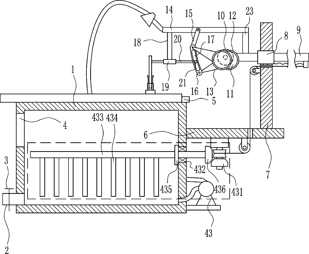 A surface degreasing equipment for iron plates used in the production of electromechanical products