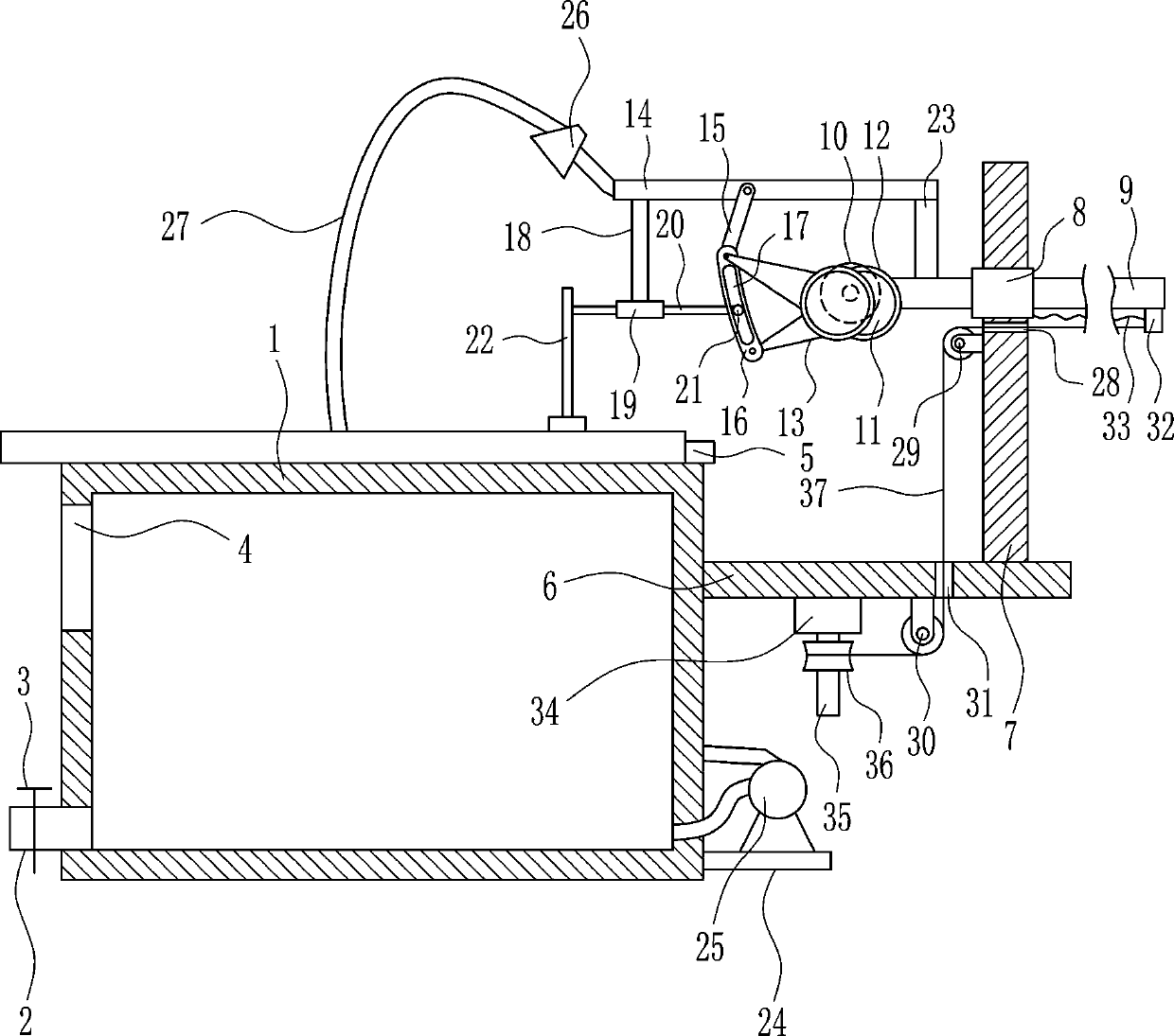 A surface degreasing equipment for iron plates used in the production of electromechanical products