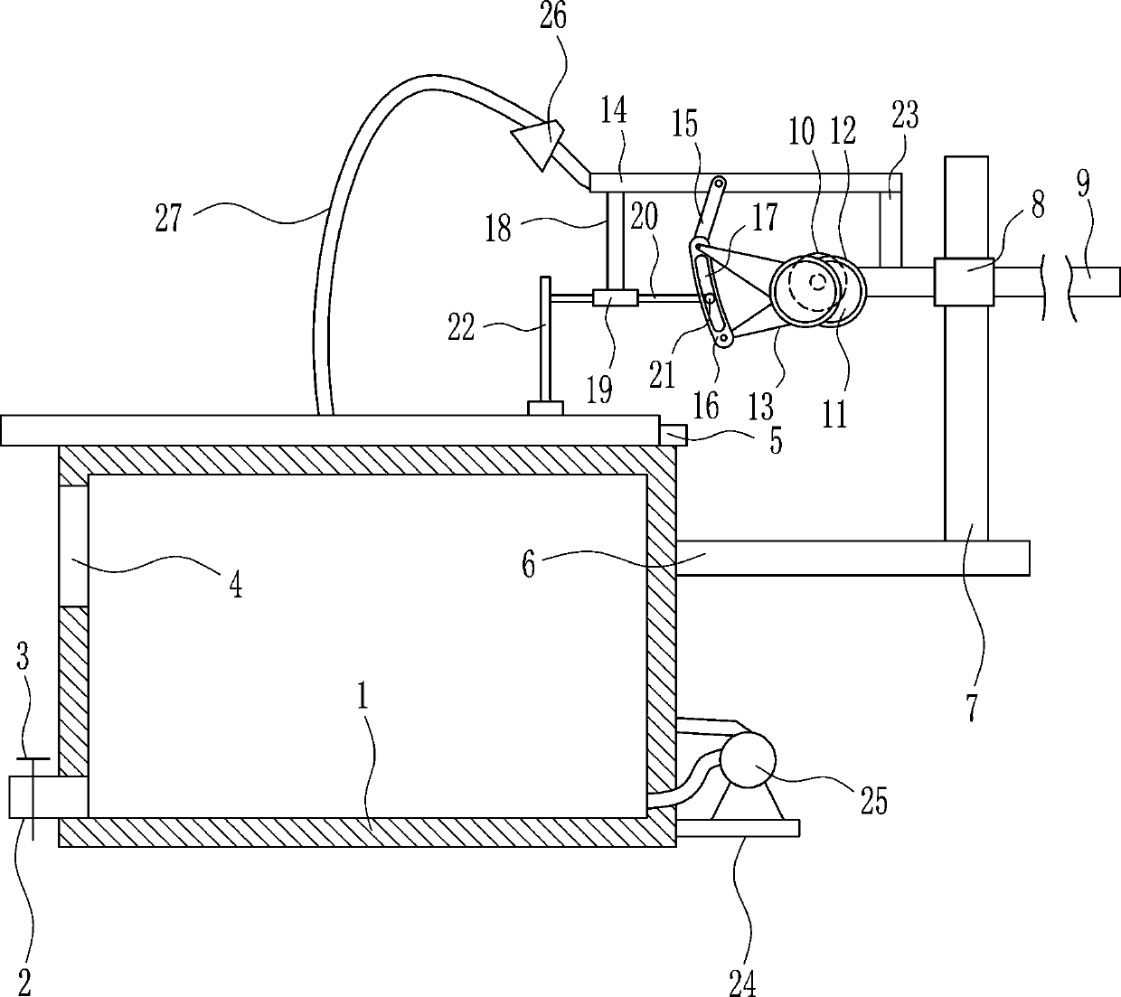 A surface degreasing equipment for iron plates used in the production of electromechanical products