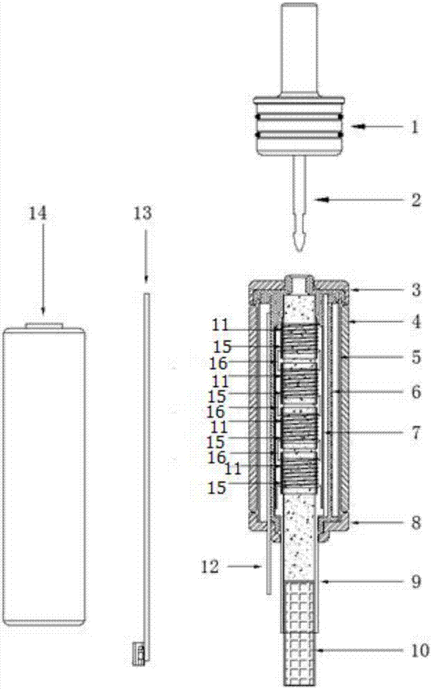Combined type heating and sucking device for heating non-burning tobaccos