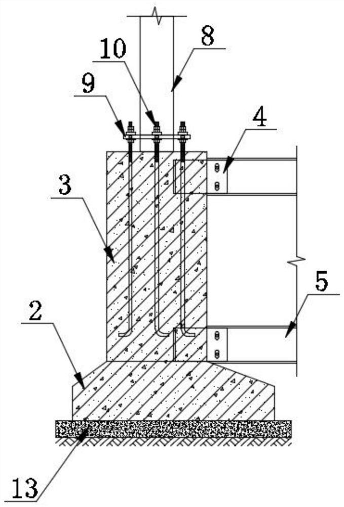 Fabricated additionally-mounted elevator foundation and metal foundation trench