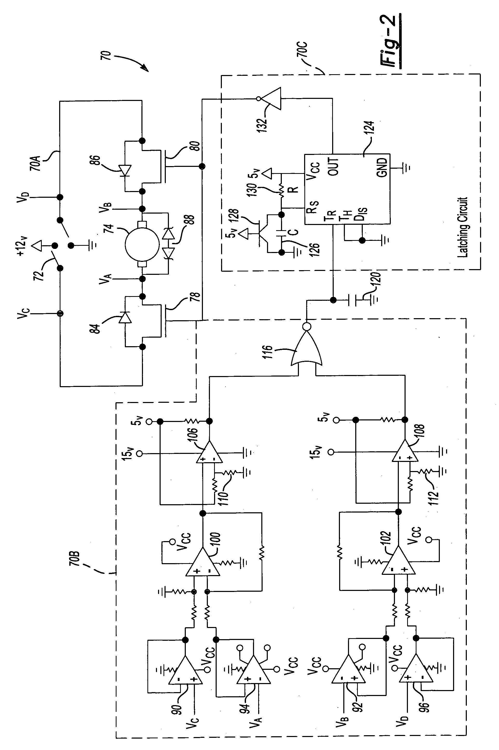 Bidirectional motor stall protection circuit