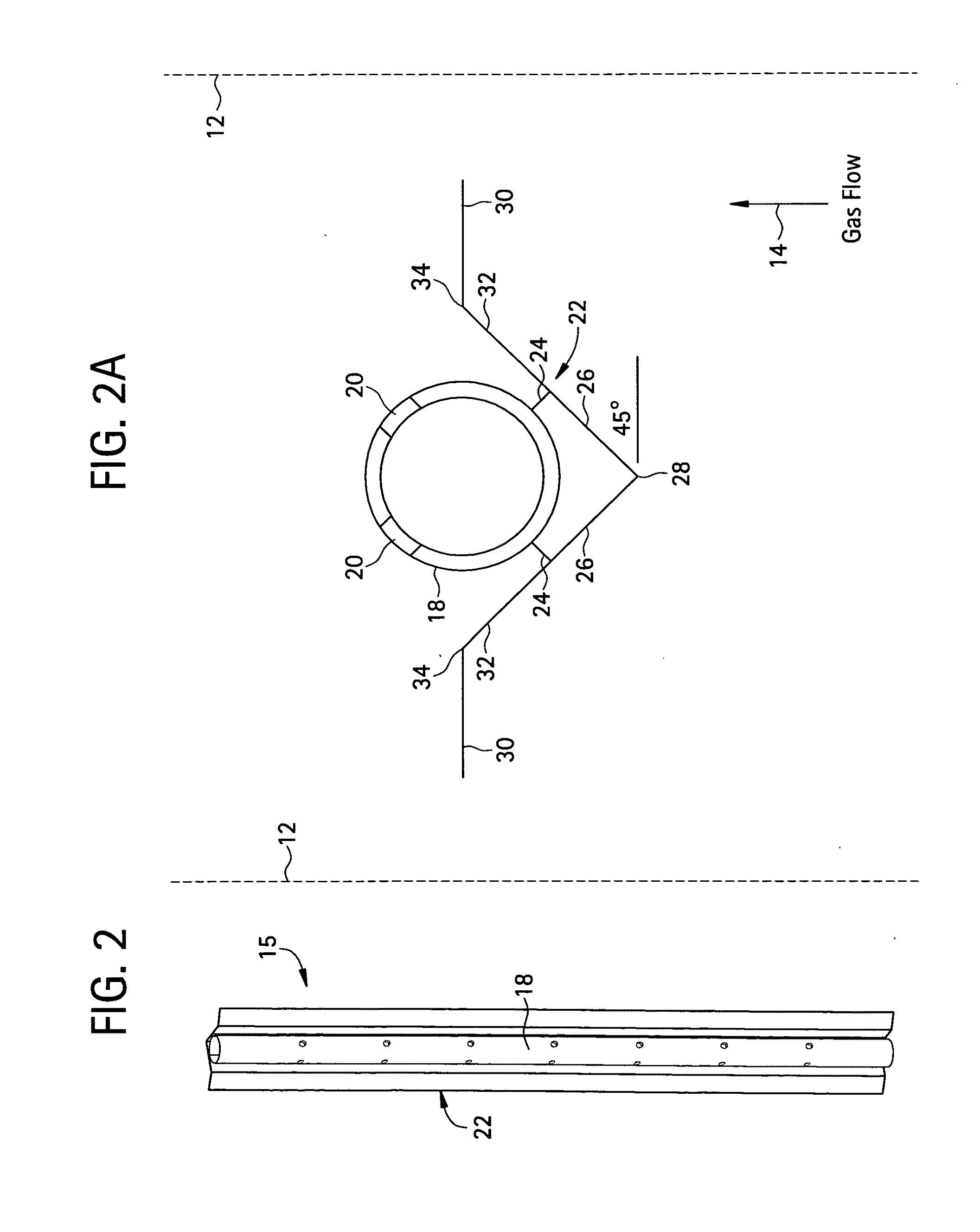 Dispersion lance and shield for dispersing a treating agent into a fluid stream