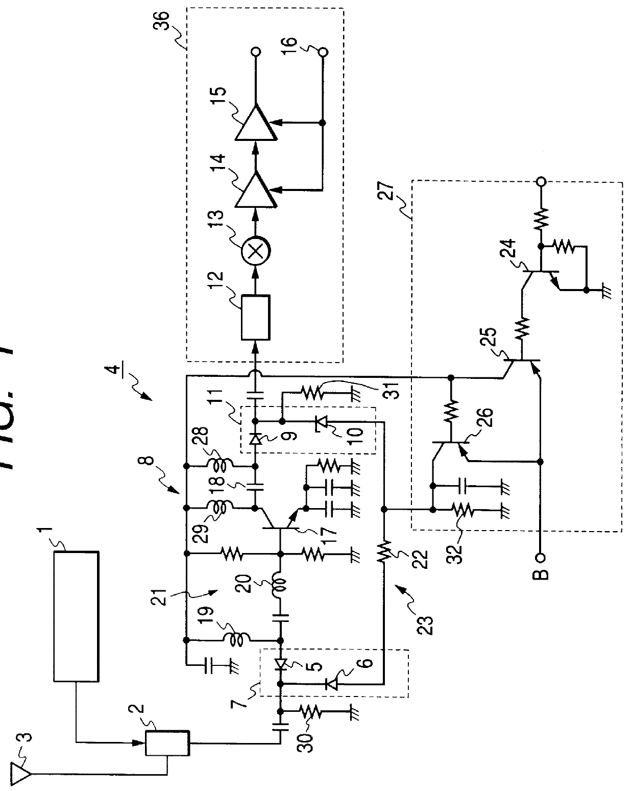 Reception circuit for cellular telephone