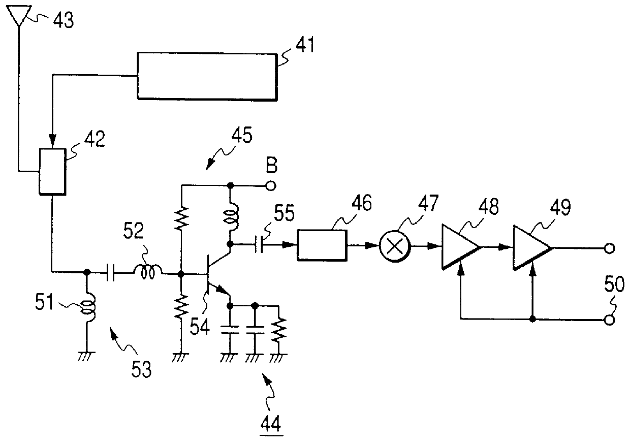 Reception circuit for cellular telephone