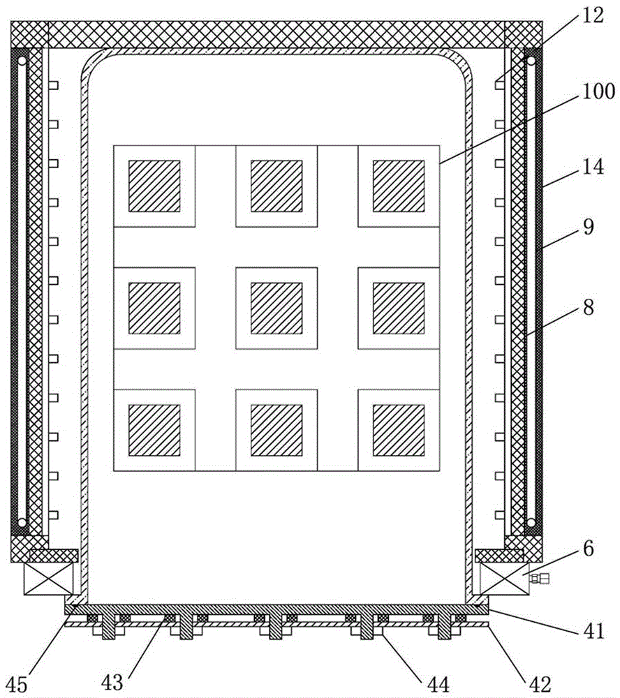 Depressurizing diffusion furnace and carrier plate bearing device