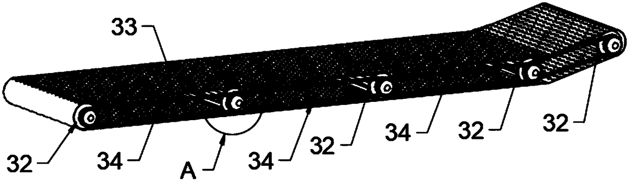 Transportation system and combined lotus root harvesting machine with transportation system