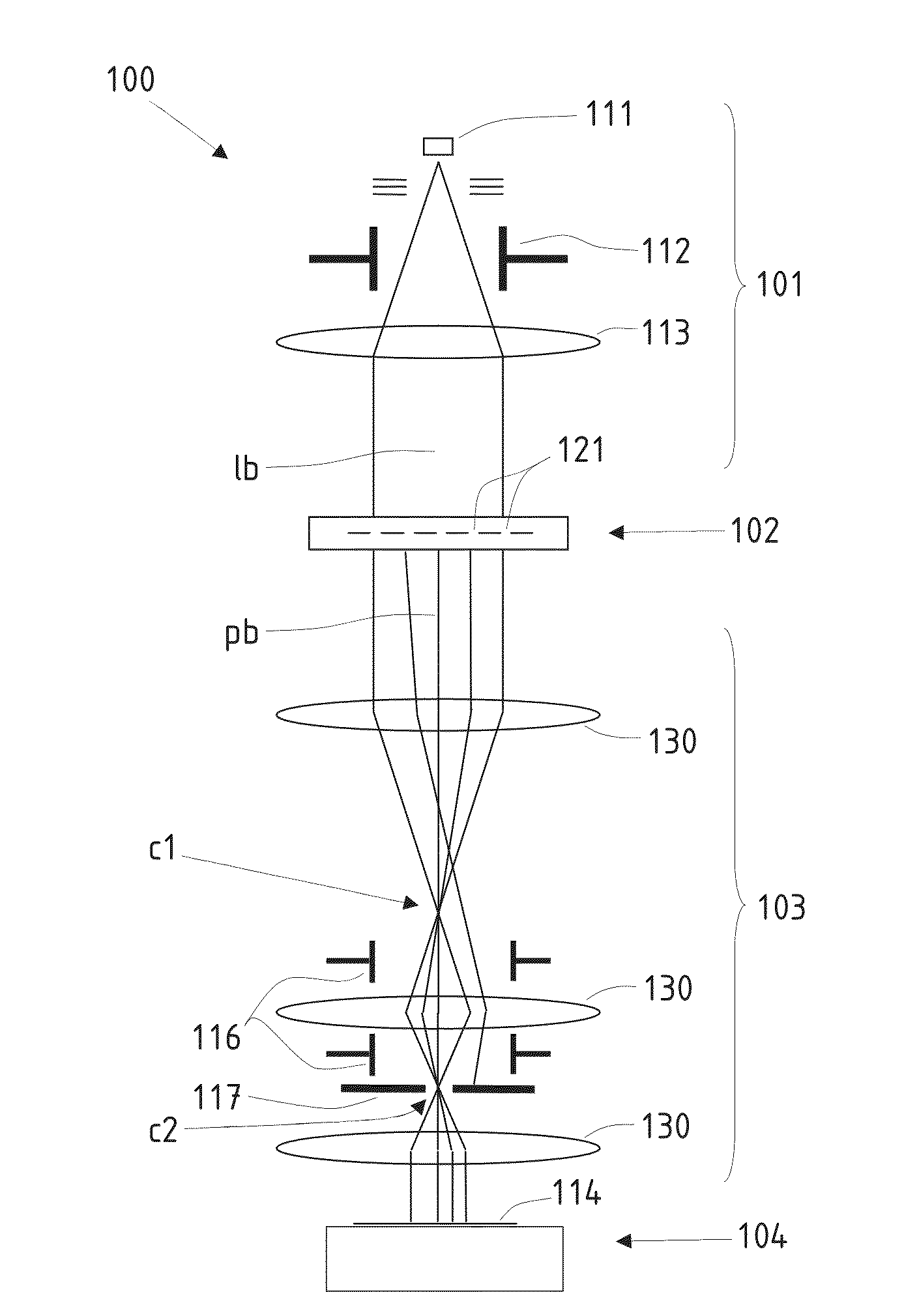 High-voltage insulation device for charged-particle optical apparatus
