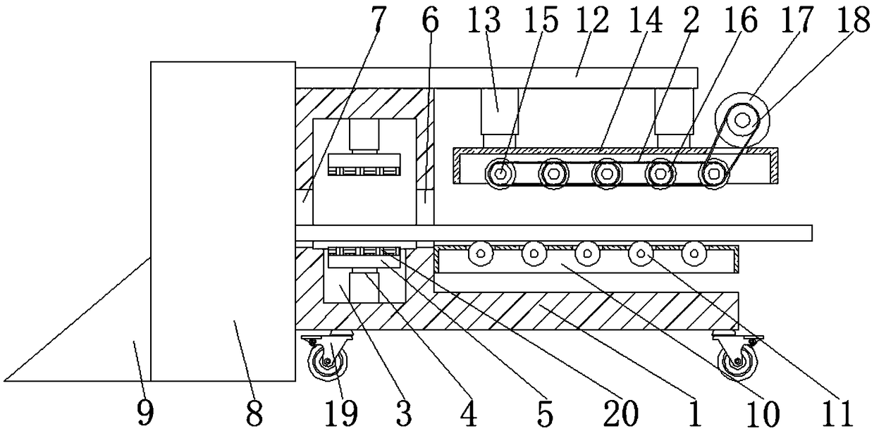 Feeding device for plate shearing machine