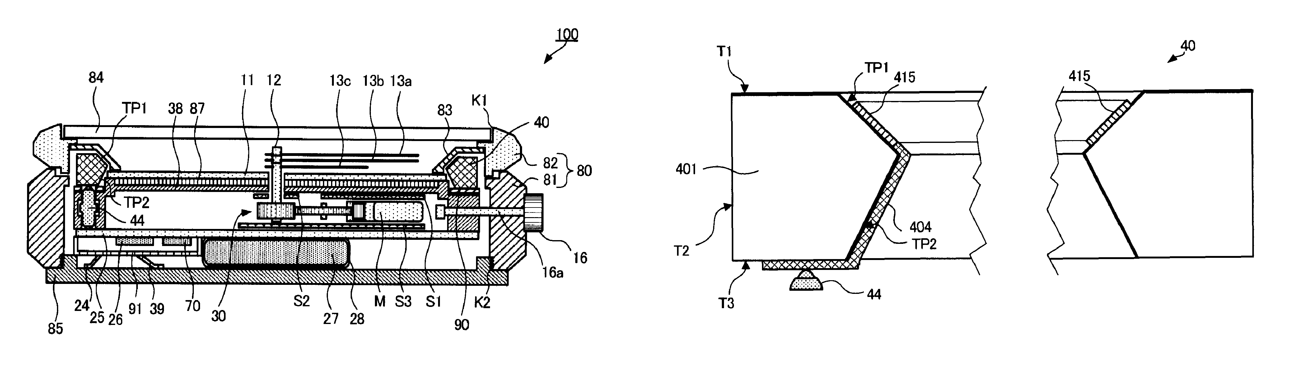 Electronic timepiece with internal antenna