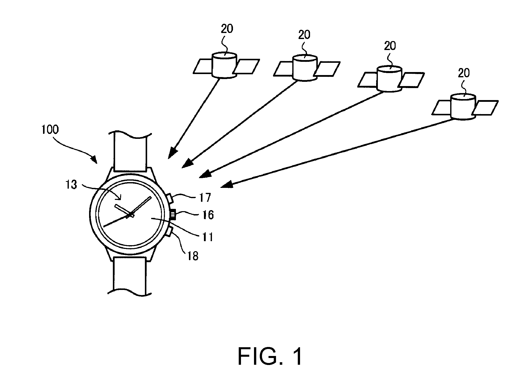 Electronic timepiece with internal antenna