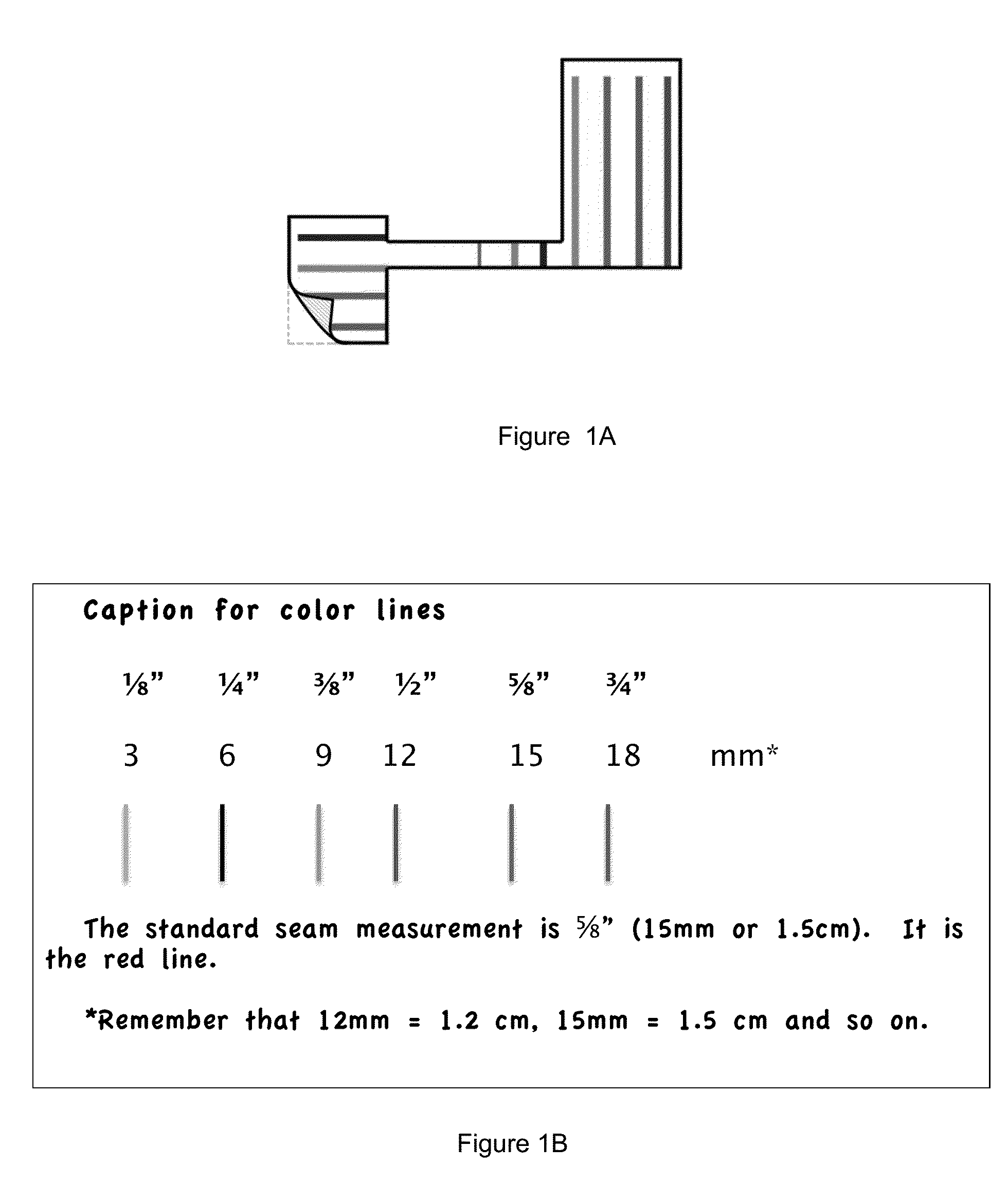 Seam allowance guide aide label