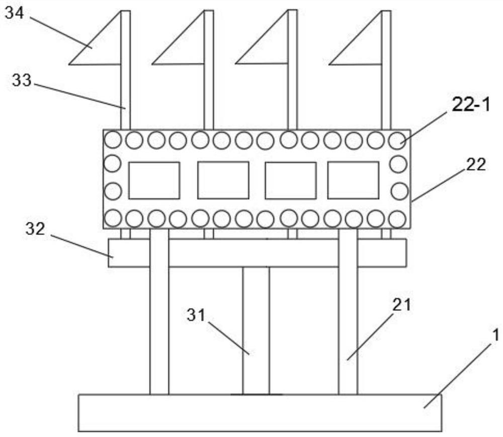 Portable construction warning device for bridges and tunnels