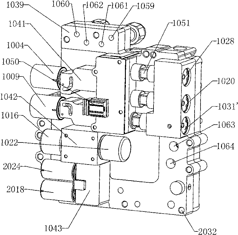 Double-clutch speed changer integrated control module