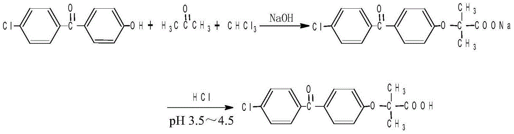 Method for preparing fenofibric acid by using inorganic alkali as catalyst