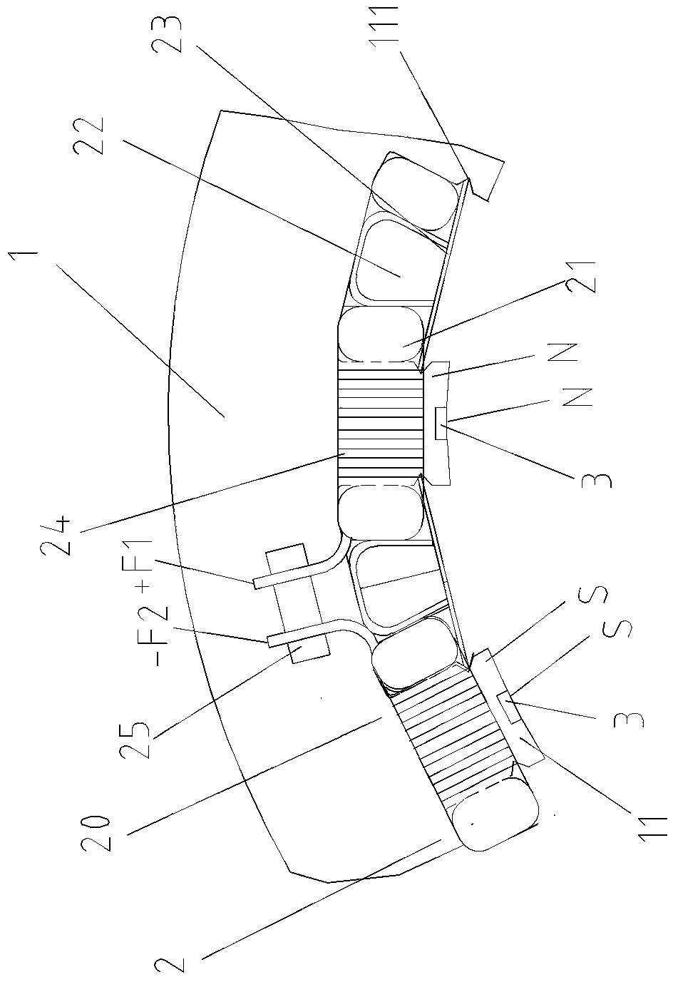 Brushless synchronous generator salient pole exciter stator and manufacturing method thereof