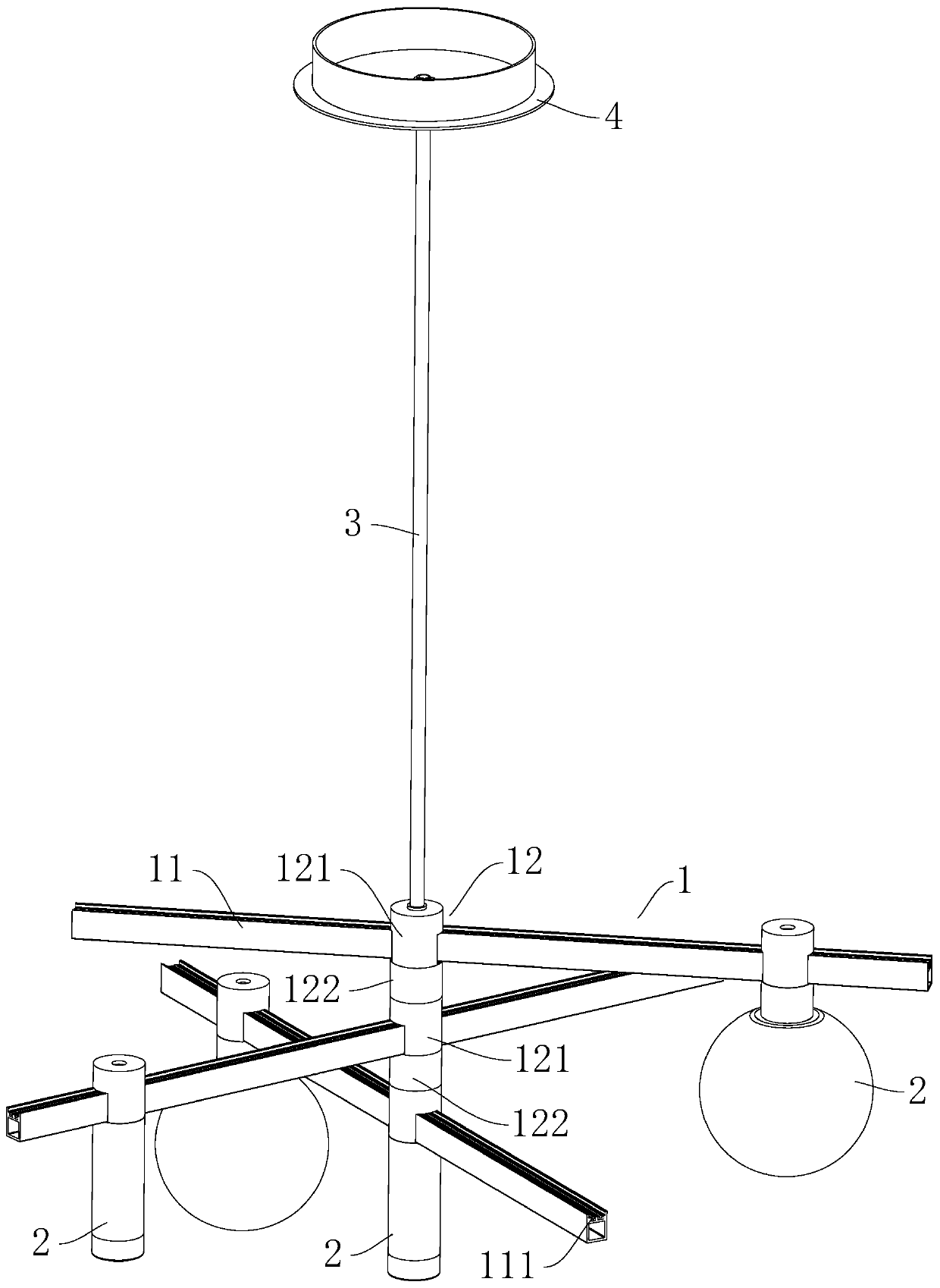 Three-dimensional track structure and three-dimensional track light