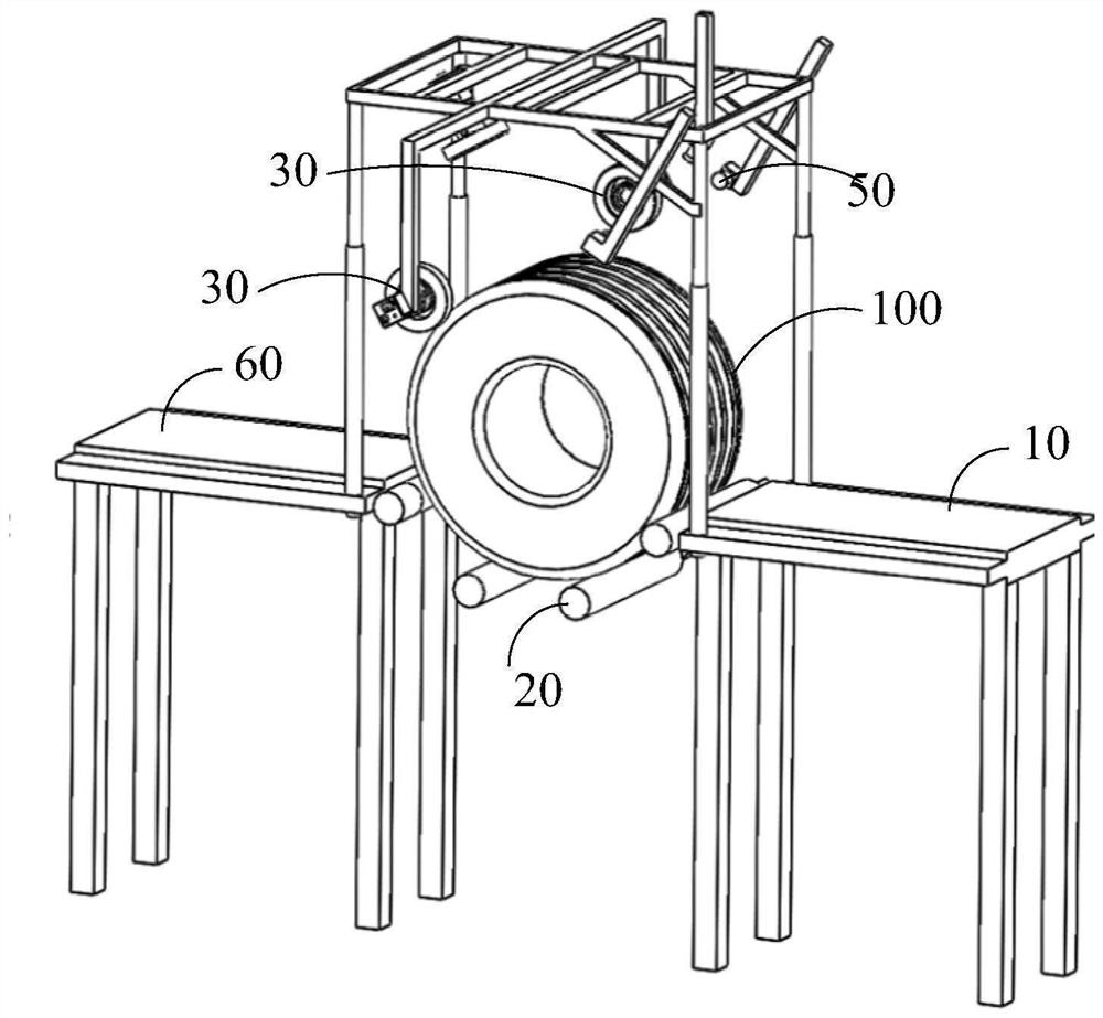 Tire flaw detection device