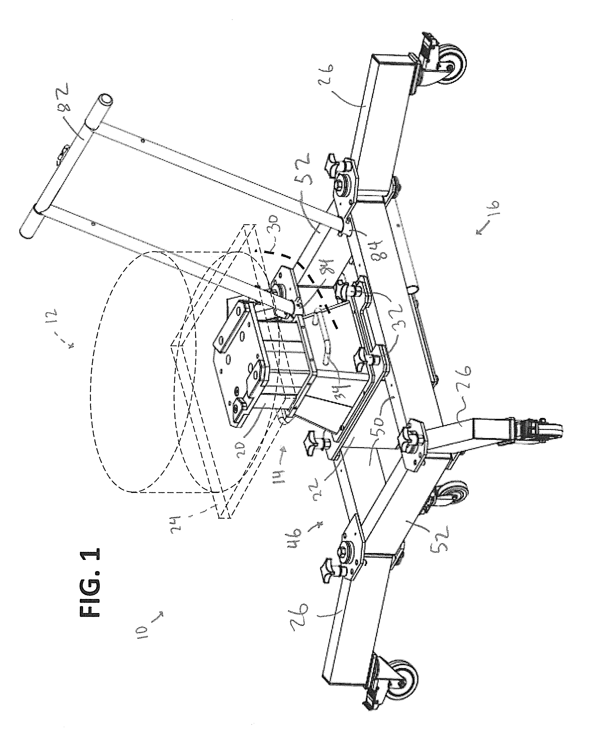 Support apparatus for radiotherapy measurement system