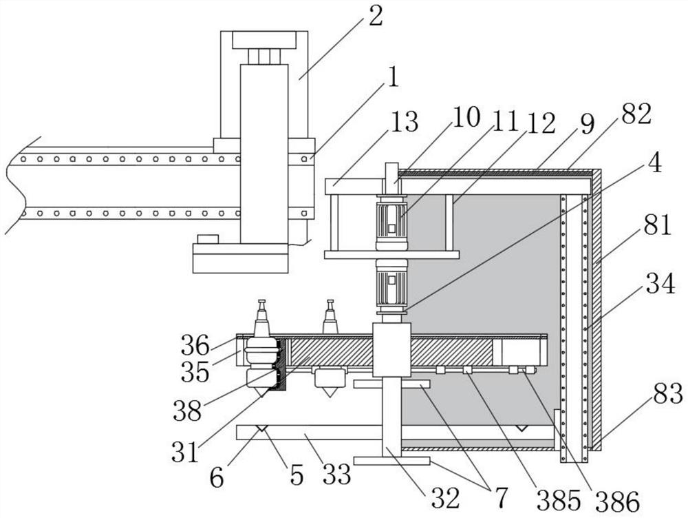 A convenient tool changing device for the tool magazine of the gantry type machining center