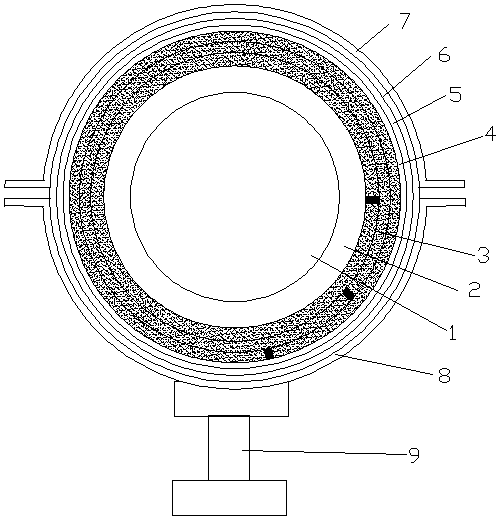 Cold-insulation pipe support for deep cold pipeline and pipe support construction technology