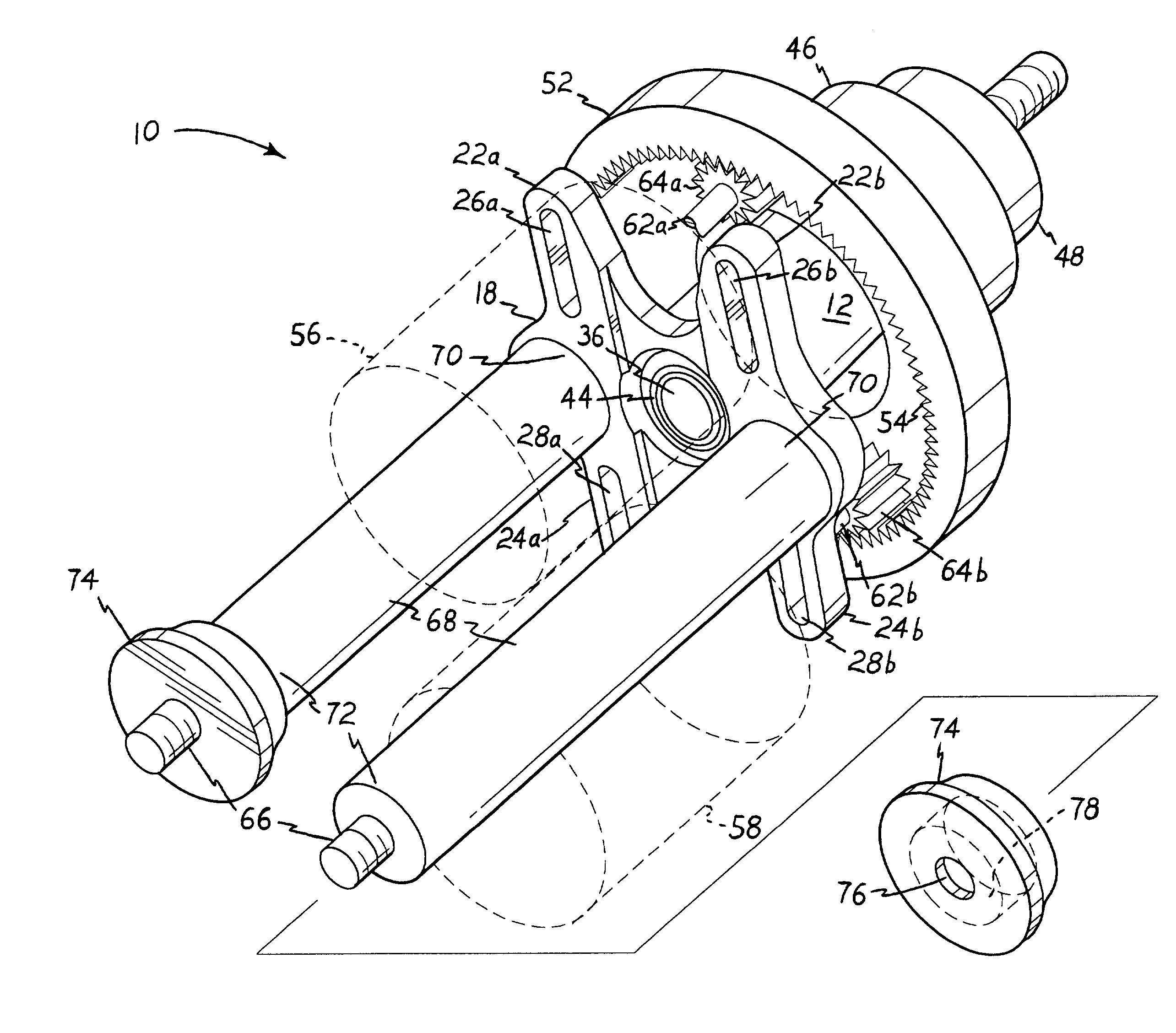 Internal spur gear drive