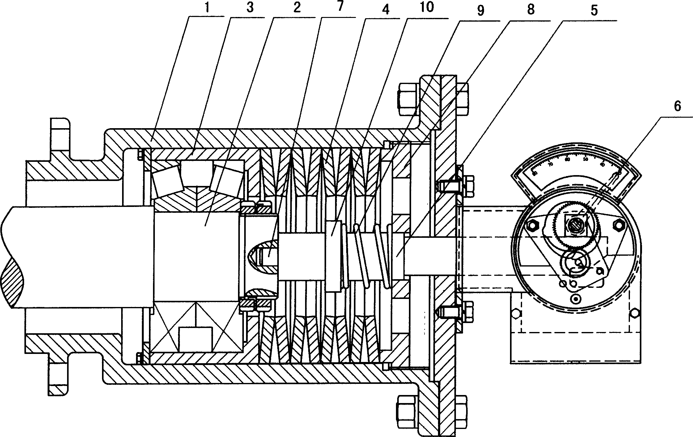 Dense machine torque measuring device and torque automatic control system