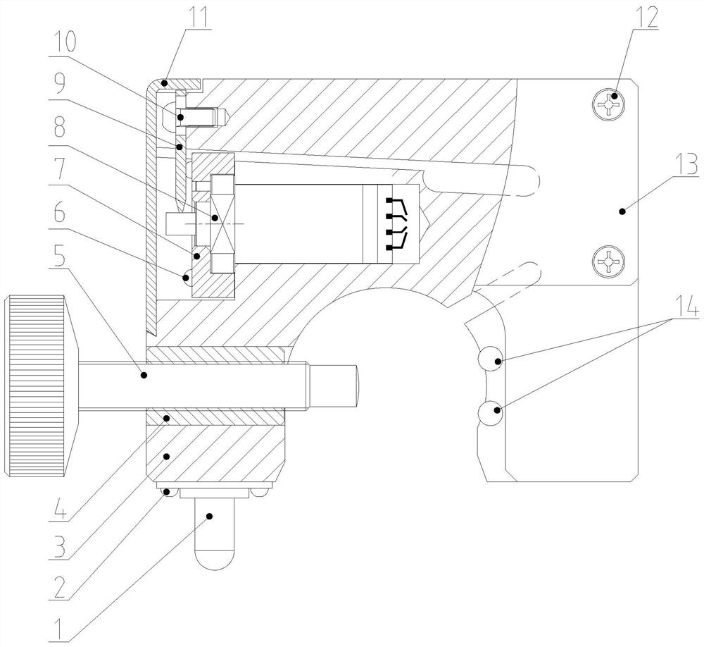 Indicator diagram sensor structure