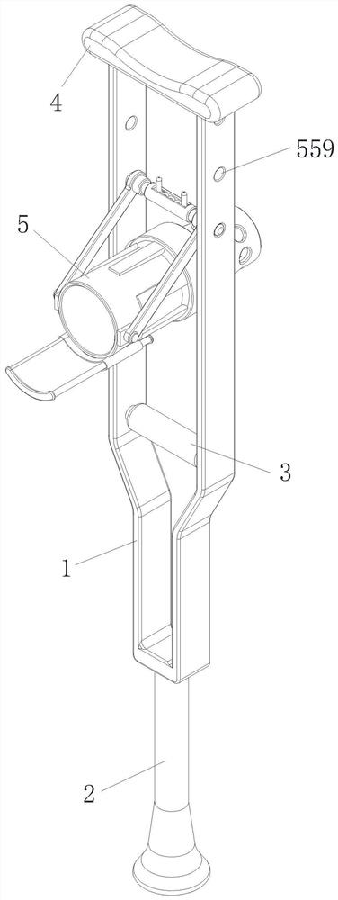 Oxter crutch for wrist injured patient