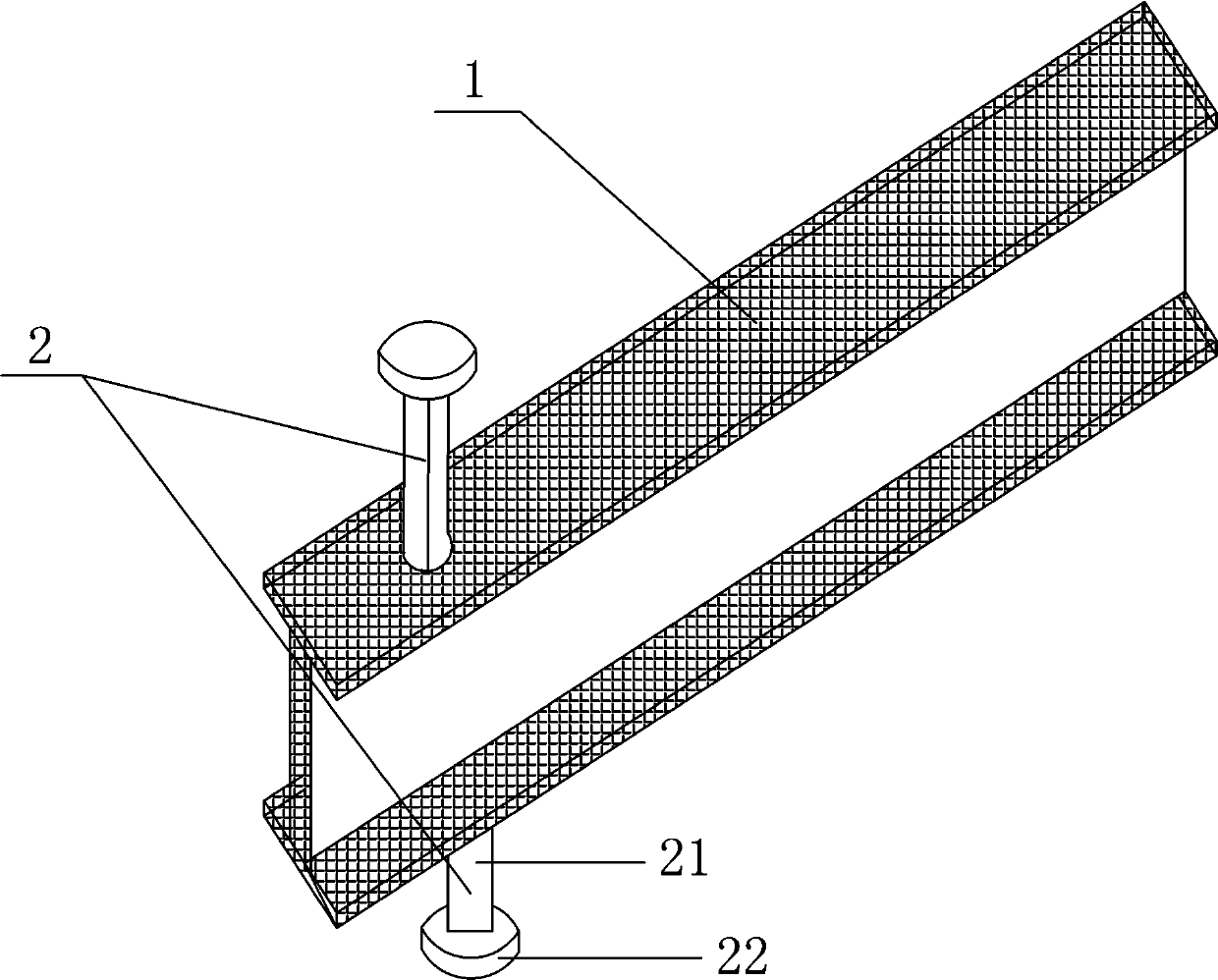 Vertical rod of cantilever scaffold provided with anti-skid device and using method of vertical rod