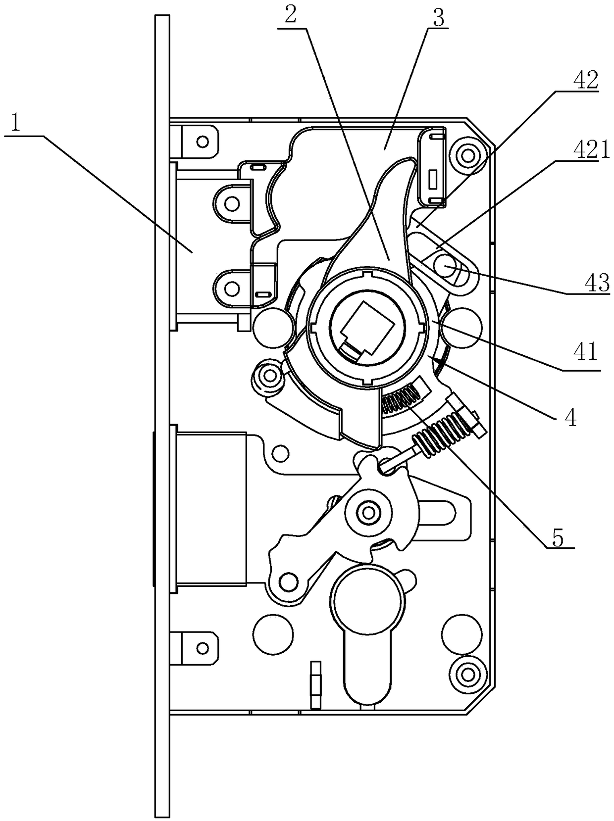 Spring bolt damp buffering mechanism