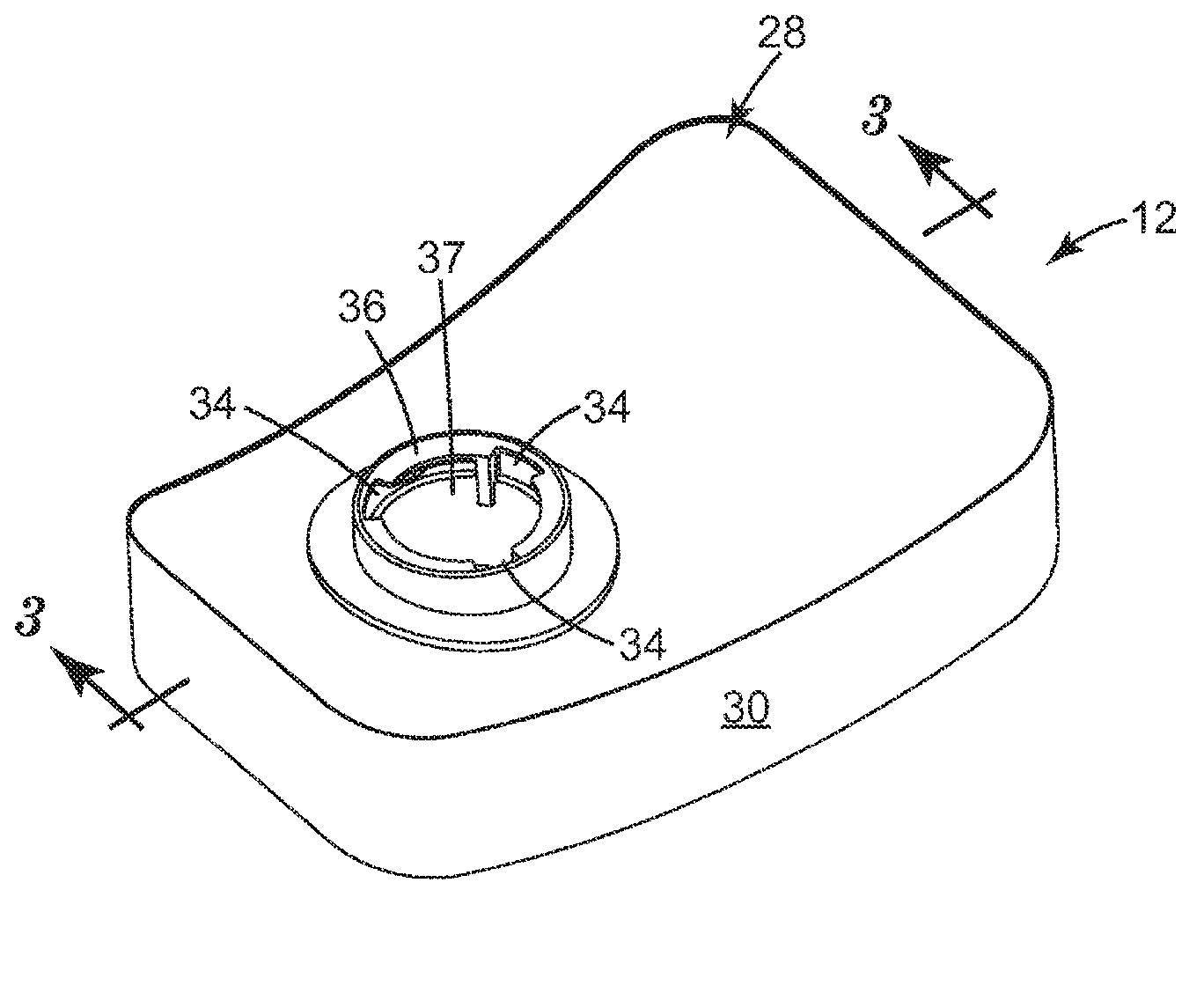 Filter cartridge having central plenum and housing sidewall