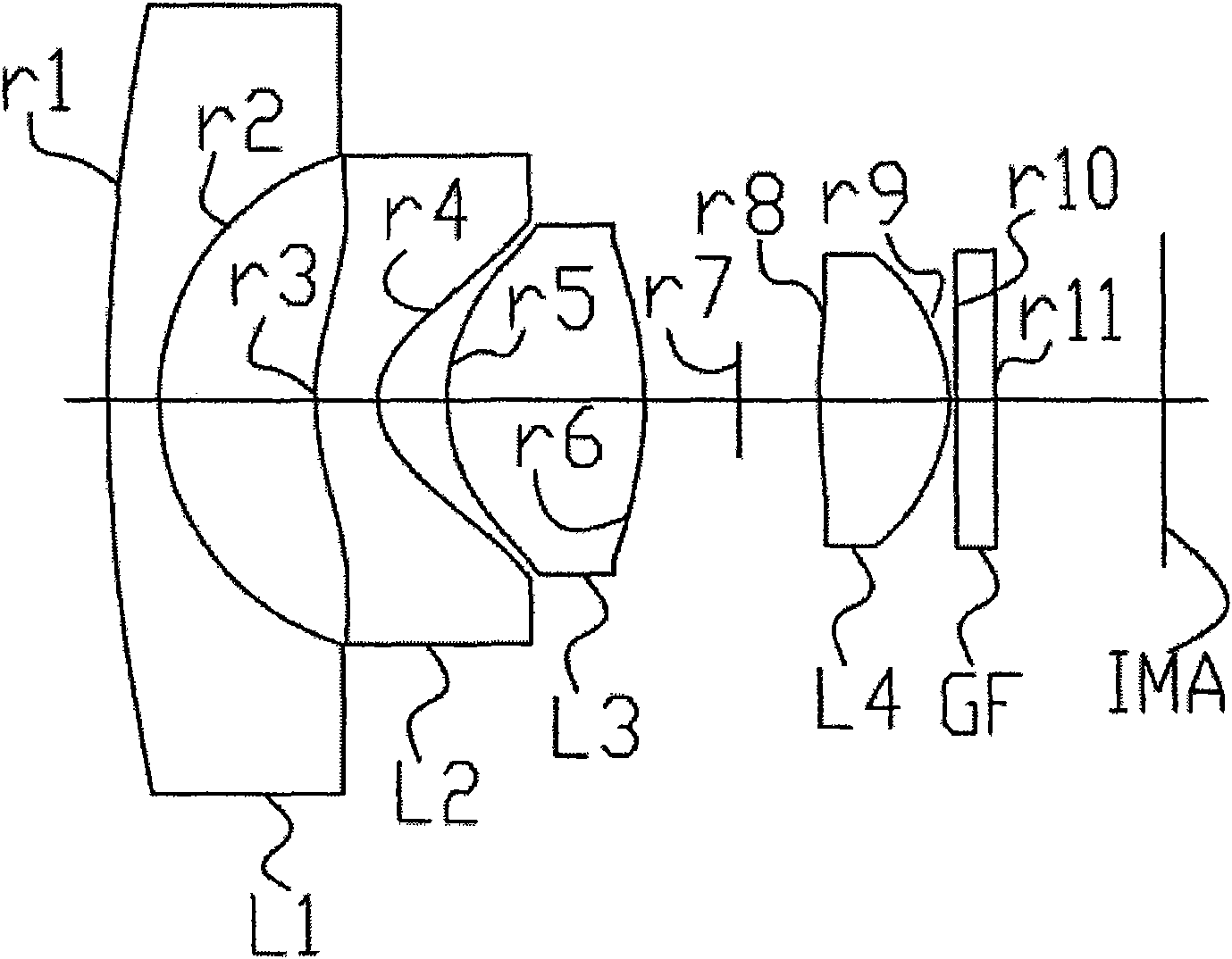 Novel low-cost vehicle backing backsight wide angle lens