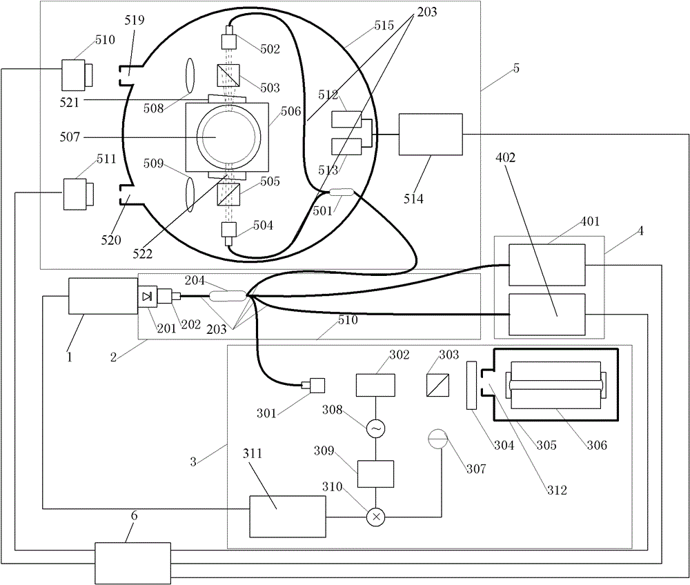 Phase shifting interferometry-based sphere diameter absolutely-precise measuring system and method thereof