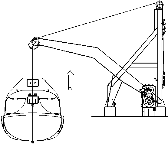 High-low speed automatic switching system for rescue boat recovery process and switching method of high-low speed automatic switching system