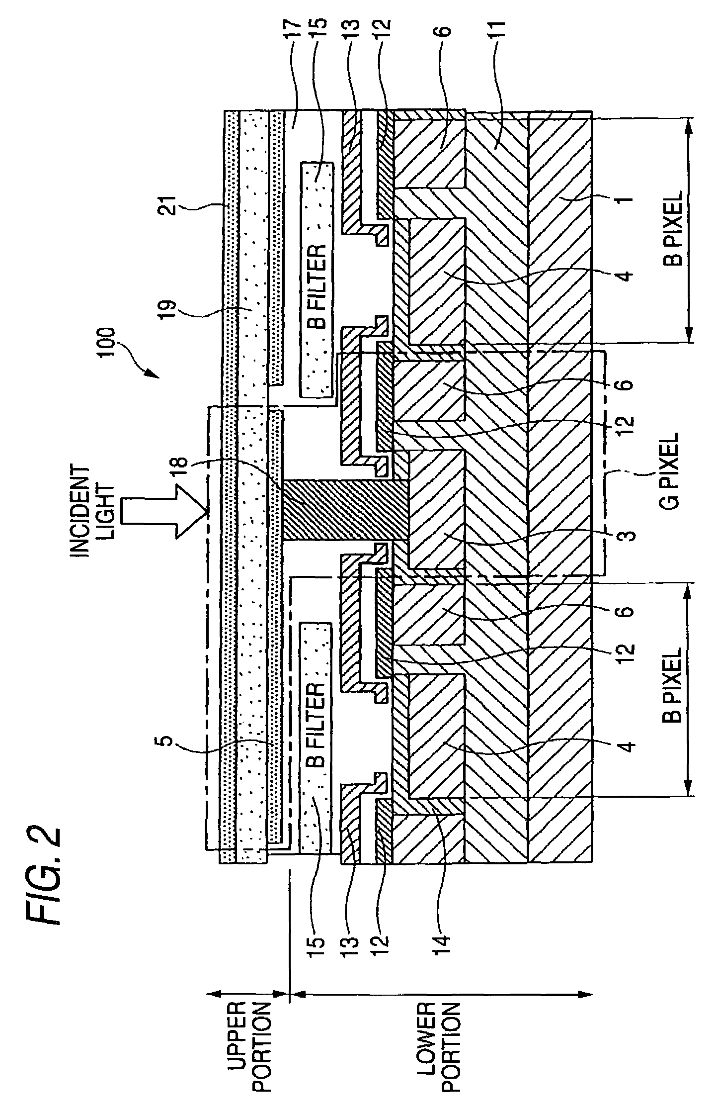 Hybrid solid-state image pickup element and image pickup apparatus using the same