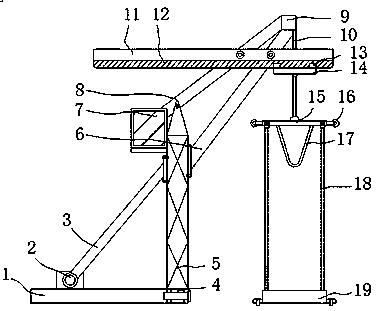 A fixed and stable hanging device for building lifting boards