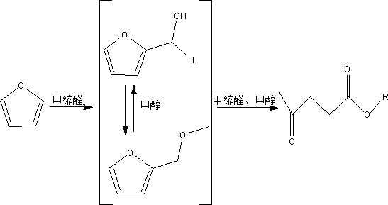 Furan prepares the method for methyl levulinate