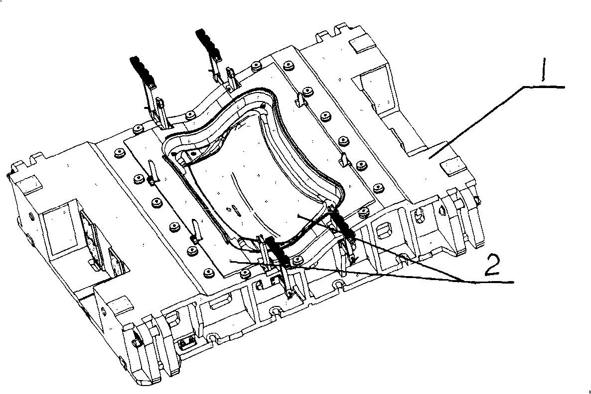 Method for detecting optical photograph of large mold casting blank