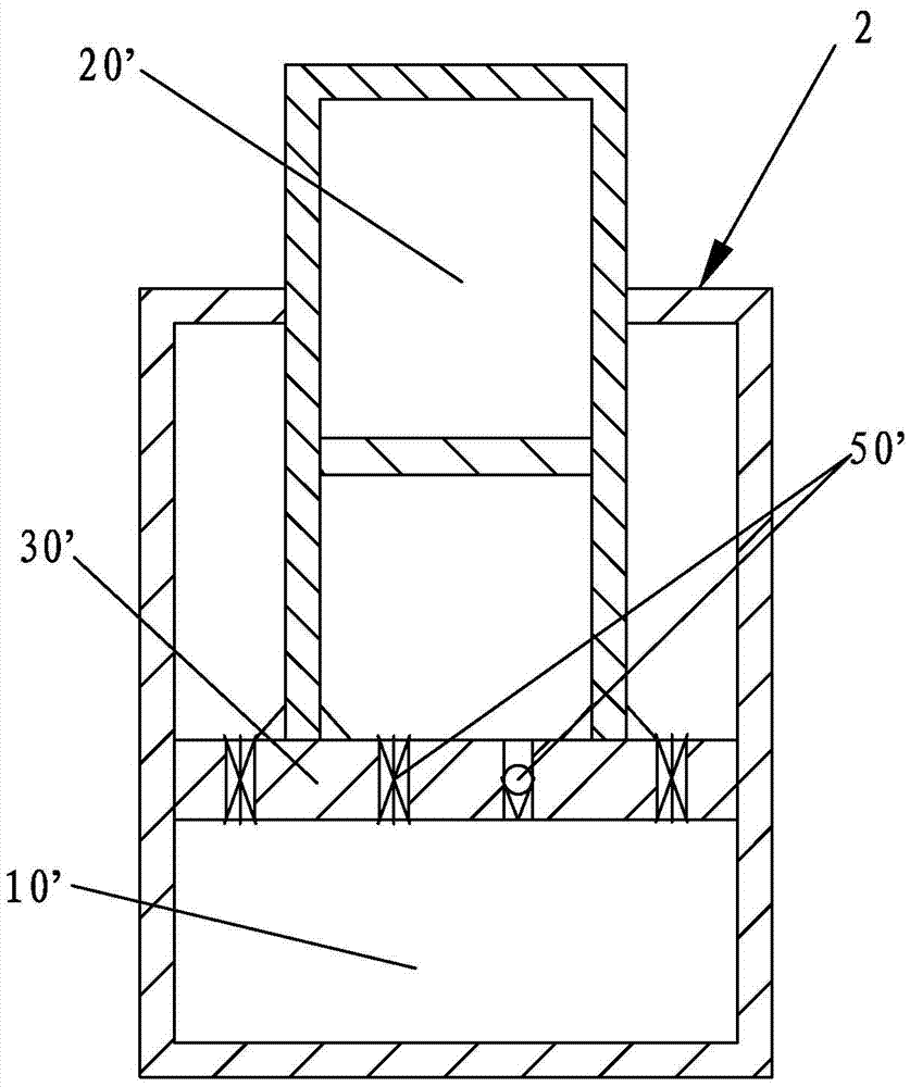 Mixed communication type oil-gas shock attenuation device