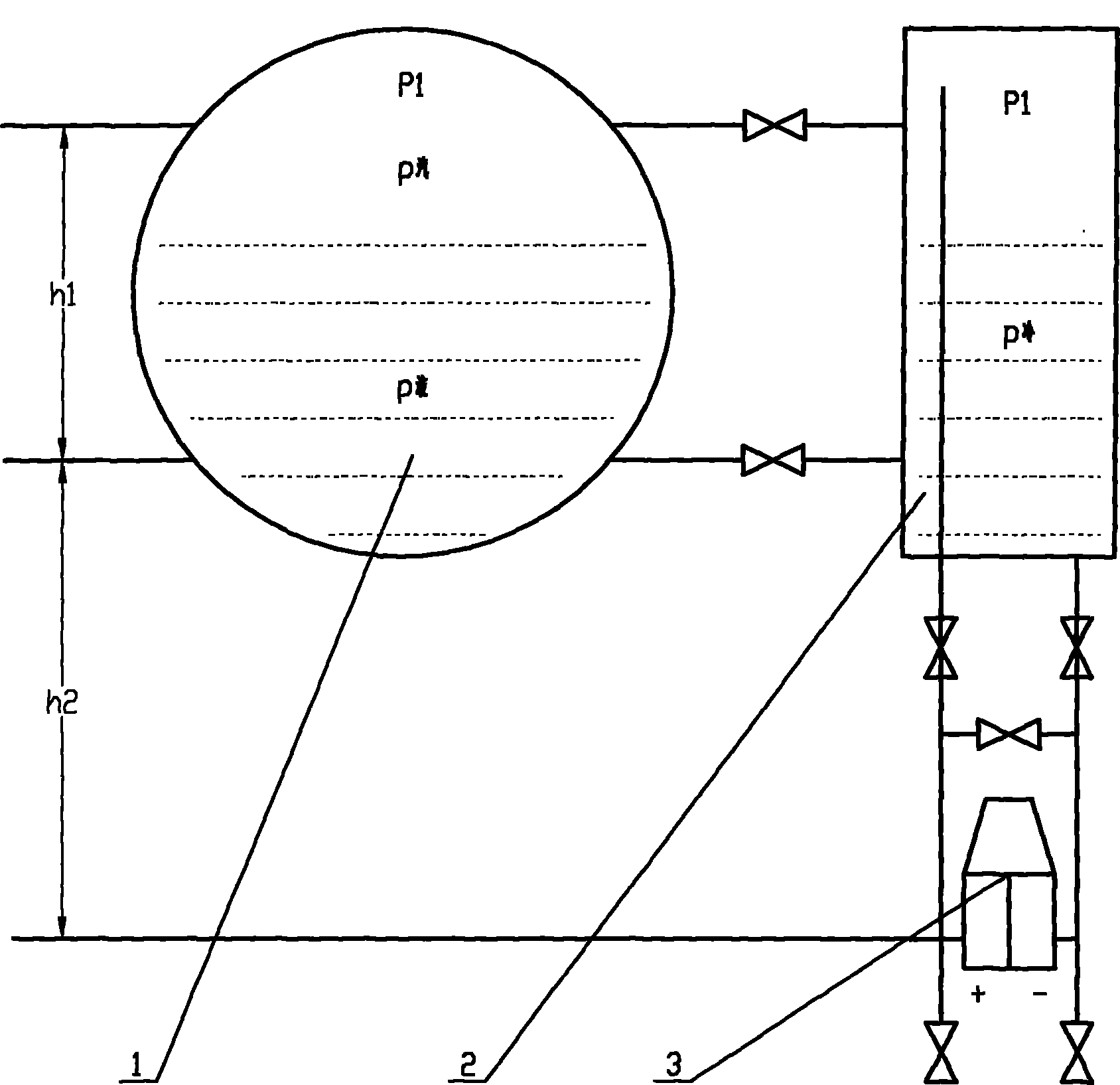 Correction method for multi-point measurement of steam drum liquid level of high pressure boiler