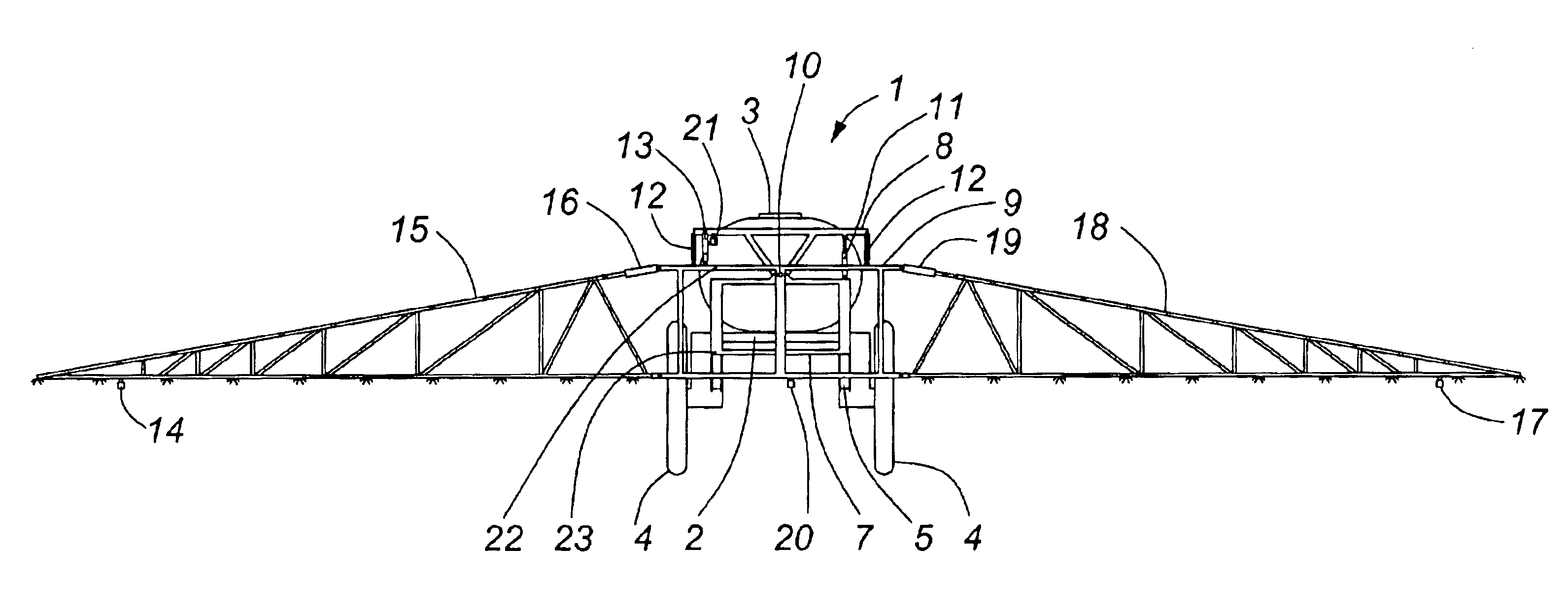 Roll control system and method for a suspended boom
